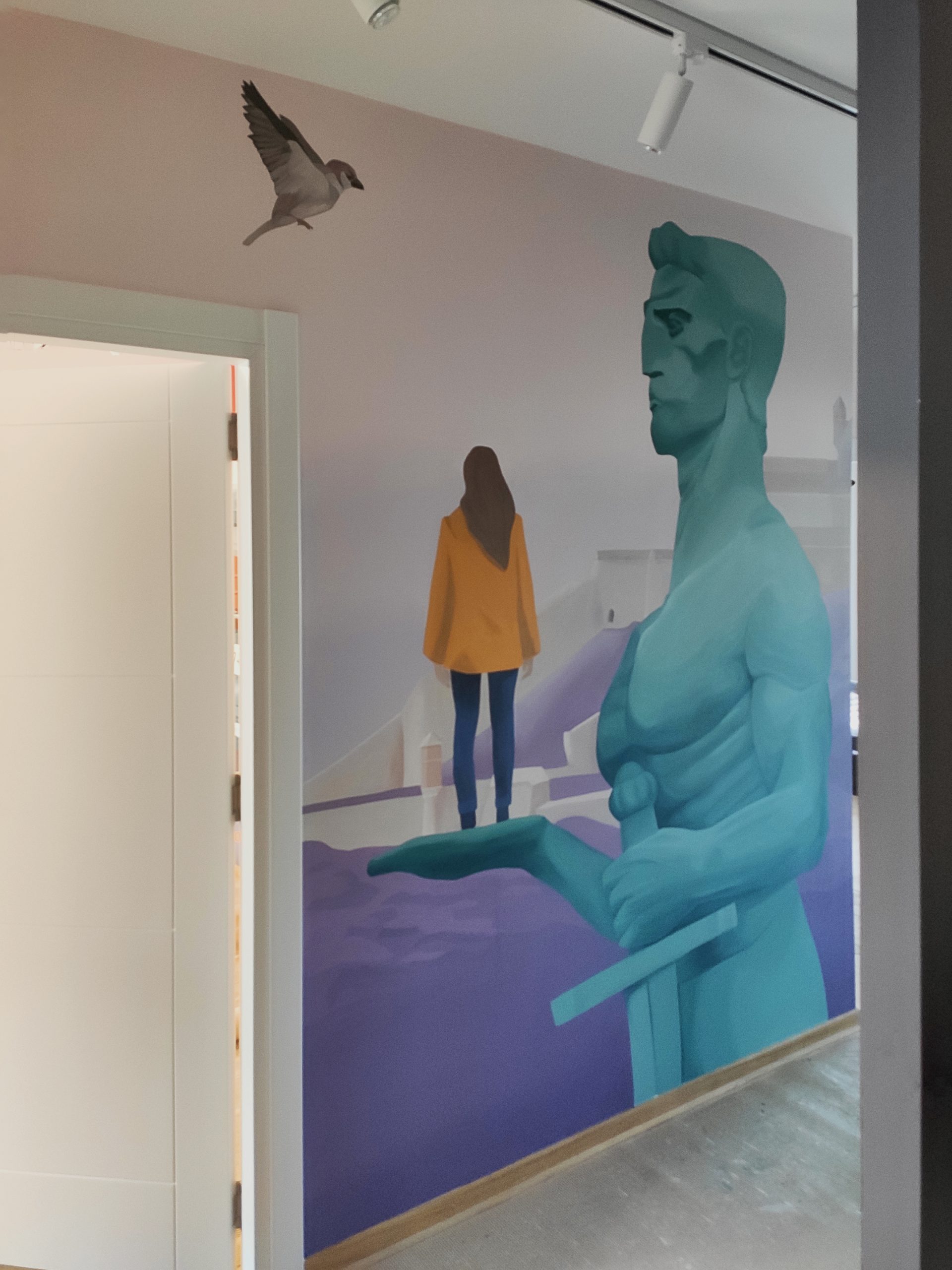 Mural sa simbolima Beograda u stanu za izdavanje - walls by natasa