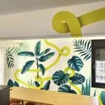 mural sa biljnim motivima - kancelarija beograd