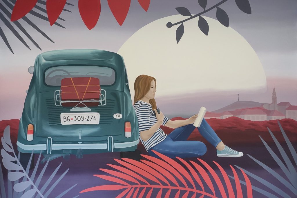 Mural Fiat i devojka